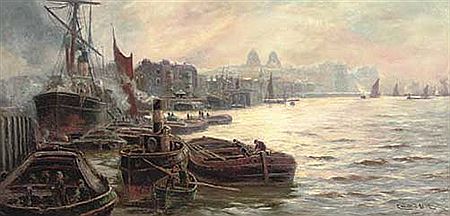 The busy docks at Greenwich by Charles John De Lacy - Auction record, sale price, and art valuation. Compare with similar artists and explore comparable artworks.
