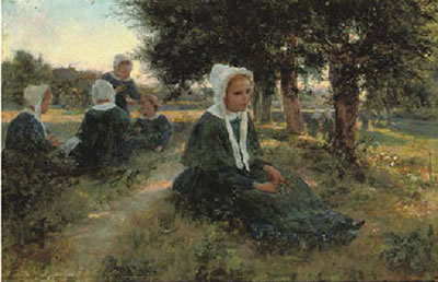 Girls in a meadow