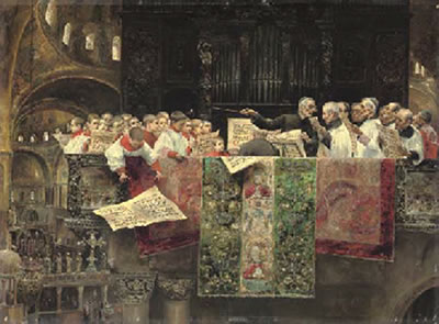 Sample artwork by Jose Gallegos Y Arnosa (1857 - 1917), known for figure painting, church scene images - View similar artists and auction records