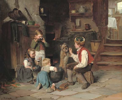 Sample artwork by Theophile Emmanuel Duverger (1821 - 1886), known for portrait and genre painting - View similar artists and auction records