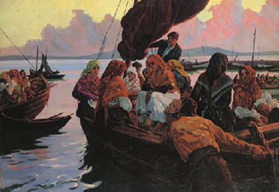 Sample artwork by Alvaro Alcala Galiano (1873 - 1936), known for costumbrista painting, landscape work, and mural decoration - View similar artists and auction records