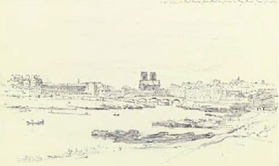 Nôtre Dame and Pont Marie from the Pont du Jardin du Roi, Paris, France