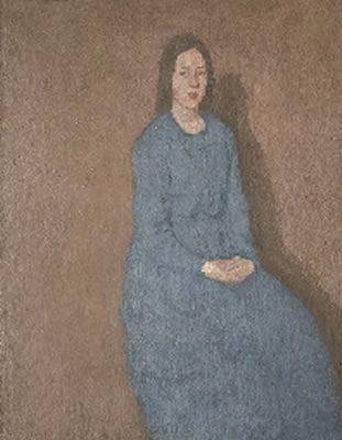 A Young Woman in Blue
