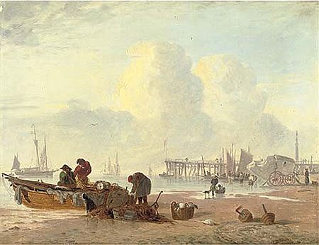 A coastal scene with fisherfolk in the foreground by Alfred Stannard - Auction record, sale price, and art valuation. Compare with similar artists and explore comparable artworks.