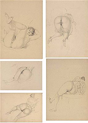 Five erotic drawings (5)