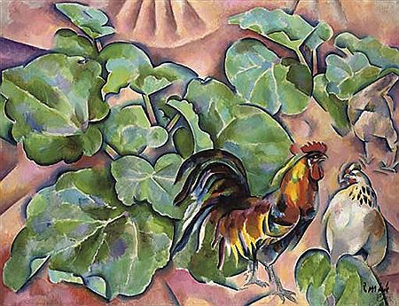 Cockerel and Rhubarb by Vladimir Davidovich Baranoff-Rossine - Auction record, sale price, and art valuation. Compare with similar artists and explore comparable artworks.