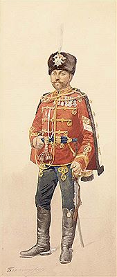 A non-commission officer of His Majesty's Hussar Guards Regiment