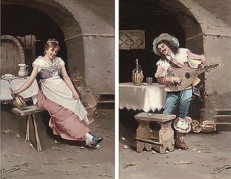 Sample artwork by S Maresca (19th century), known for landscape painting - View similar artists and auction records