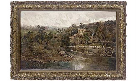 A farmhouse at the bend of the river