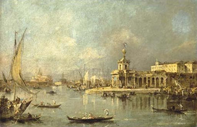 The Punta della Dogana, Venice, the Giudecca and the Redentore beyond
