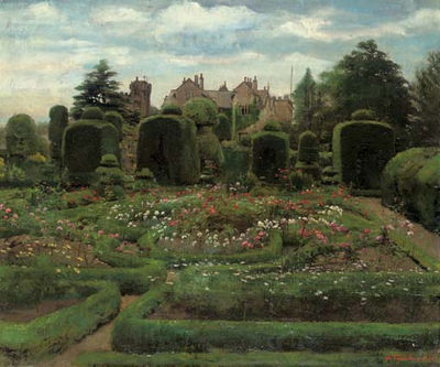 The Topiary Gardens, Levens Hall, Cumbria by Walter Tyndale - Auction record, sale price, and art valuation. Compare with similar artists and explore comparable artworks.