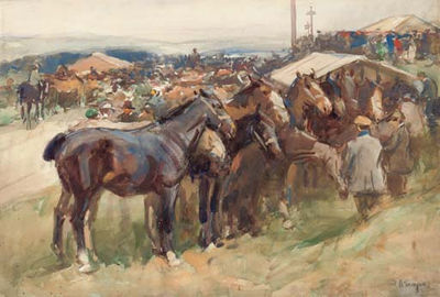 Sample artwork by John Atkinson (1863 - 1924), known for landscape, genre paintings - View similar artists and auction records
