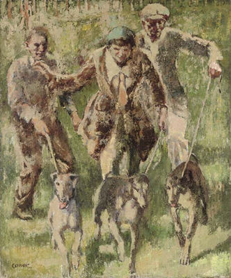 Exercising Greyhounds by William Conor - Auction record, sale price, and art valuation. Compare with similar artists and explore comparable artworks.