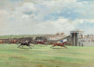 The Epsom Derby, 1907 by John Beer - Auction record, sale price, and art valuation. Compare with similar artists and explore comparable artworks.