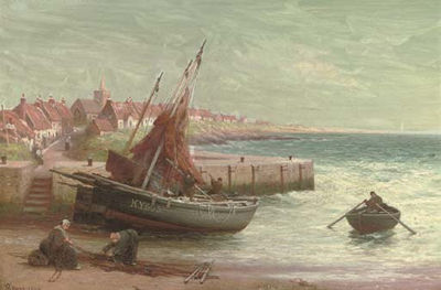 Preparing the nets by Alexander Young - Auction record, sale price, and art valuation. Compare with similar artists and explore comparable artworks.