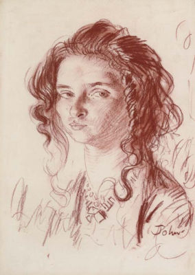 Portrait of Dorelia by Augustus Edwin John - Auction record, sale price, and art valuation. Compare with similar artists and explore comparable artworks.