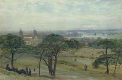 A view of Greenwich with the Naval Hospital, London by John William Inchbold - Auction record, sale price, and art valuation. Compare with similar artists and explore comparable artworks.