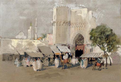 Sample artwork by Hercules Brabazon Brabazon (1821 - 1906), known for atmospheric watercolor landsape and figure painting - View similar artists and auction records