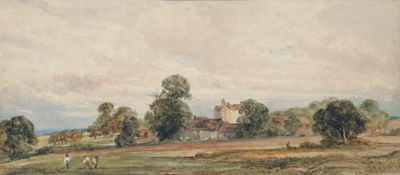A landscape with harvesters in the foreground by Peter de Wint - Auction record, sale price, and art valuation. Compare with similar artists and explore comparable artworks.