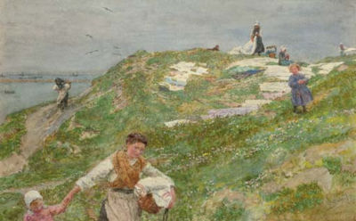 Bleaching linen - Le Portel, Pas de Calais, France