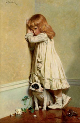 Sample artwork by Charles Burton Barber (1845 - 1894), known for children and domestic pet painting, realism - View similar artists and auction records