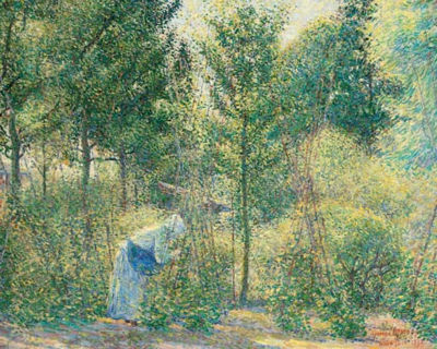 Les perches à haricots by Georges Morren - Auction record, sale price, and art valuation. Compare with similar artists and explore comparable artworks.