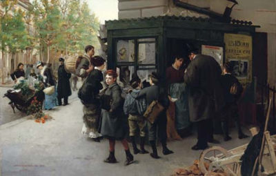 Sample artwork by Louis Robert Carrier-Belleuse (1848 - 1913), known for parisian daily life scene and figure painting, large scale sculpture - View similar artists and auction records