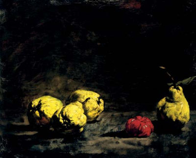 Still life with pears and a quince