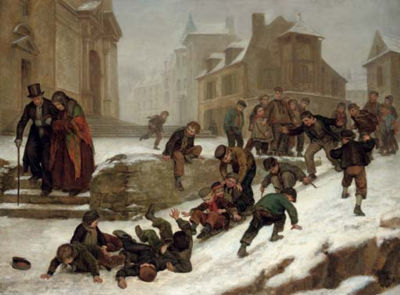 La glissade (The slide) by Pierre Edouard Frere - Auction record, sale price, and art valuation. Compare with similar artists and explore comparable artworks.