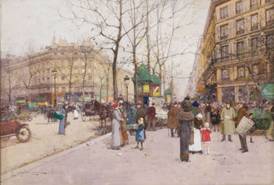 Elégantes sur les Grands Boulevards Parisiens
