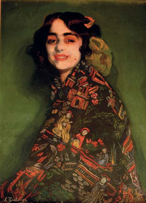 Cándida con mantón chinesco (Candida wearing an oriental shawl)