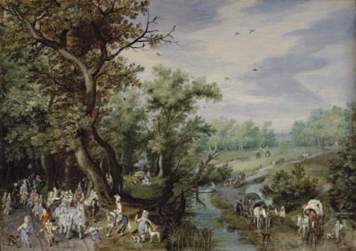 Autumn: Prince Maurits going out hawking
