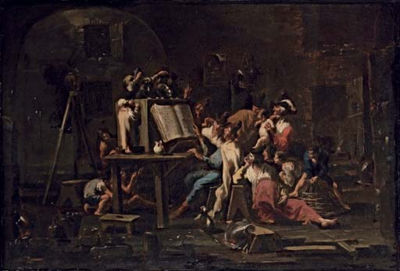 Sample artwork by Alessandro Magnasco (1667 - 1749), known for portrait, genre and figure painting, melodramatic scenes - View similar artists and auction records
