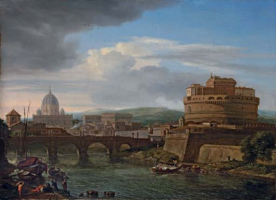 A view of the Tiber, Rome, with the Castel Sant'Angelo and St. Peter's beyond by Isaac De Moucheron - Auction record, sale price, and art valuation. Compare with similar artists and explore comparable artworks.