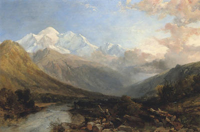 Mont Blanc from between St. Martin and Sallanches