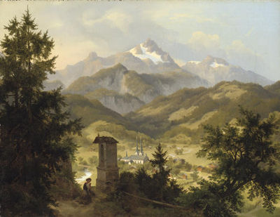 View of Berchtesgarden and the Watzmann, Bavaria