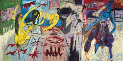 Agamemnon's Hähnchenbesteck (triptych)