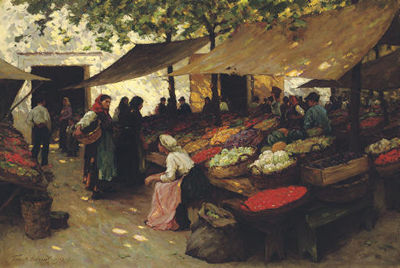 Fruit Market, Fiume, Hungary