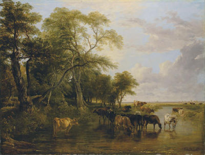 Sample artwork by Frederick Richard Lee (1798 - 1879), known for landscape and pastoral scene painting - View similar artists and auction records