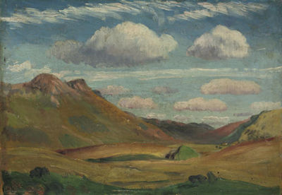 Valley with Arenig on the left by James Dickson Innes - Auction record, sale price, and art valuation. Compare with similar artists and explore comparable artworks.