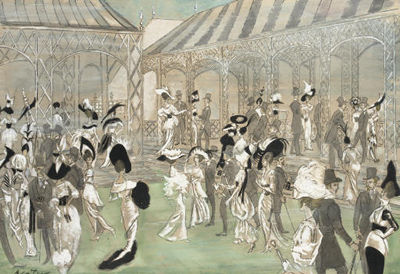 Ascot Gavotte; set and costume design for 'My Fair Lady' by Cecil Walter Hardy Beaton - Auction record, sale price, and art valuation. Compare with similar artists and explore comparable artworks.