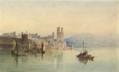 Caernarvon Castle, Caernarvonshire, North Wales by Edward Richardson - Auction record, sale price, and art valuation. Compare with similar artists and explore comparable artworks.