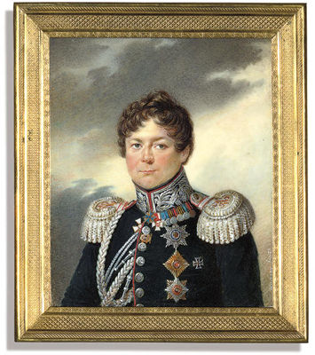 General Count Ivan Ivanovich Dibich-Zabalkanskii (1785-1830), in red-piped black uniform with silver-embroidered collar, silver epaulettes and aiguillettes, wearing orders and decorations including the Imperial Russian Orders of St. Andrew, St. George (2n by Iwan Winberg - Auction record, sale price, and art valuation. Compare with similar artists and explore comparable artworks.