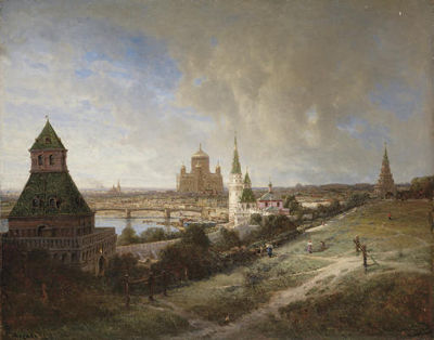 Sample artwork by Alexei Petrovich Bogoliubov (1824 - 1896), known for luminous, nocturna cityscape, landscape and marine paintings, teaching - View similar artists and auction records