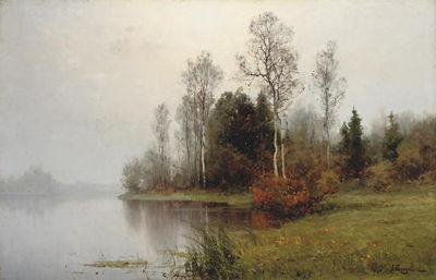 Sample artwork by Alexei Alexandrovich Pisemsky (1859 - 1939), known for landscape painting - View similar artists and auction records