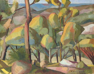 Wooded landscape by Guy Edward Grey-Smith - Auction record, sale price, and art valuation. Compare with similar artists and explore comparable artworks.