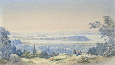 View of Corfu from the south by Joseph (Giuseppe) Schranz - Auction record, sale price, and art valuation. Compare with similar artists and explore comparable artworks.