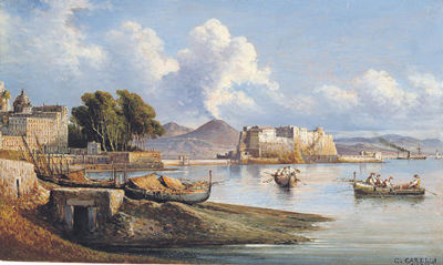 Naples with Mount Vesuvius beyond