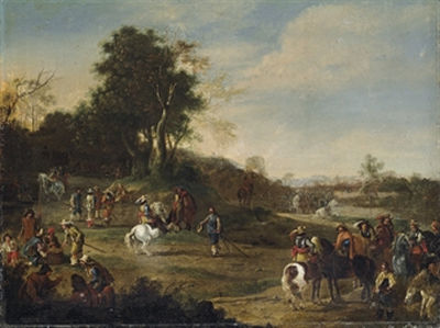 Cavalrymen in a landscape