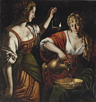 Artemesia mixing the ashes of Mausalos with wine by Giovanni Francesco Guerrieri - Auction record, sale price, and art valuation. Compare with similar artists and explore comparable artworks.